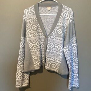 Hem and thread crop cardigan